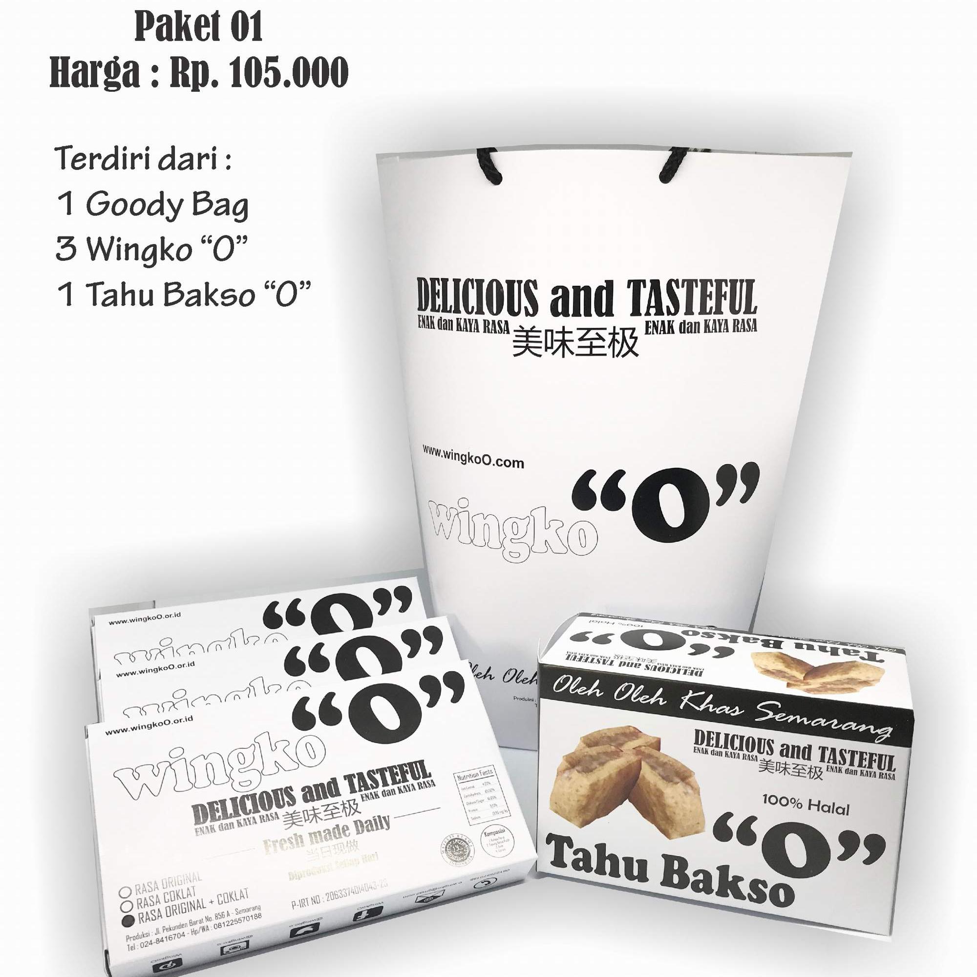 Oleh-oleh Paket 01 (3Wingko+1Tahu Bakso+Goodybag) Semarang